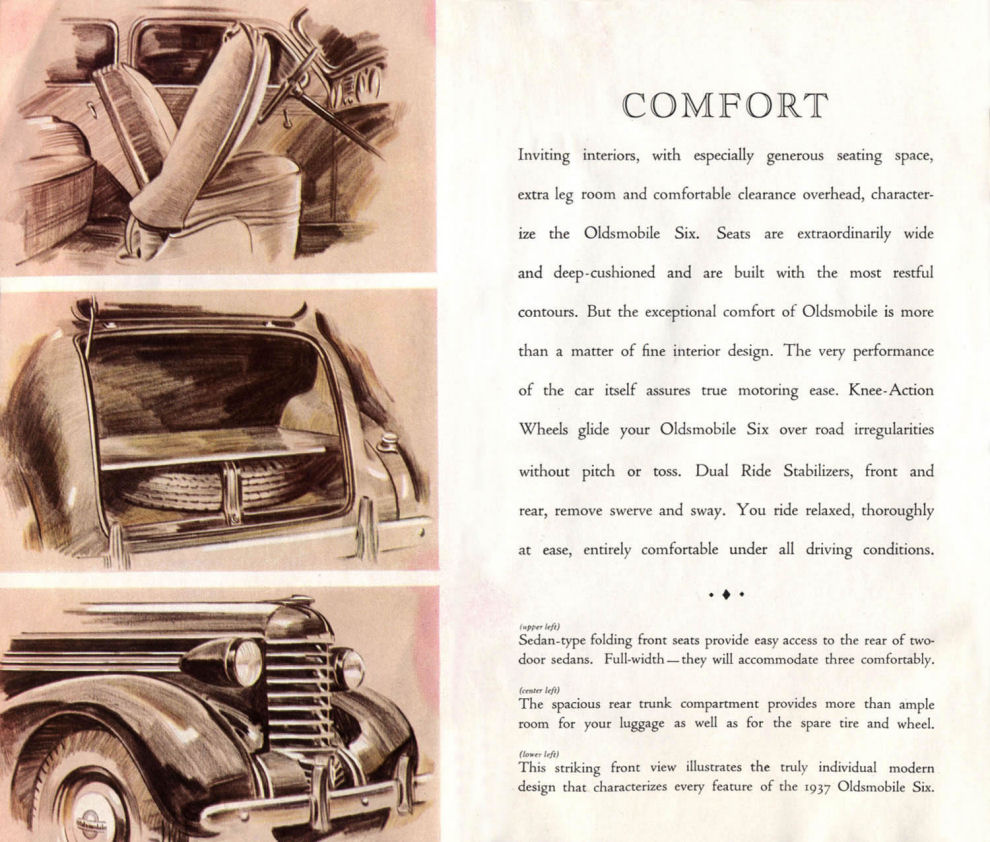 1937 Oldsmobile Six Brochure Page 30